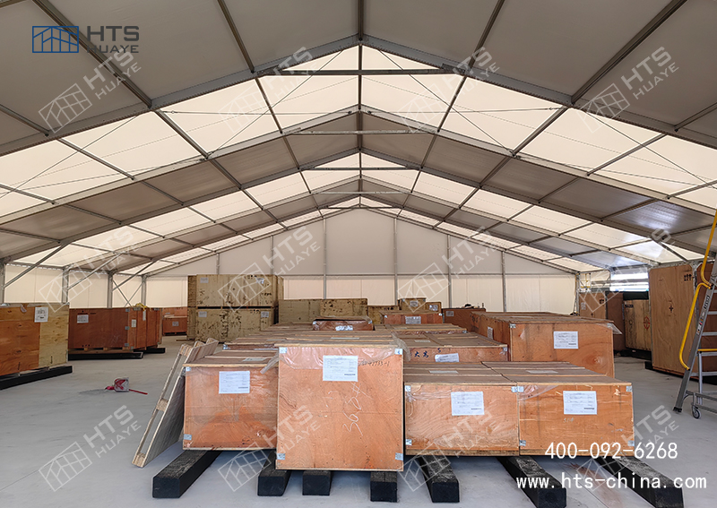 倉庫滿了不用慌，只要廠區有空地用拼裝篷房倉庫短期快速搭建使用