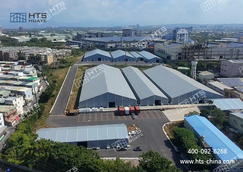 華燁海特斯近 2 萬㎡倉儲篷房圓滿搭建！9 座鋁合金篷房集群彰顯品質(zhì)實力